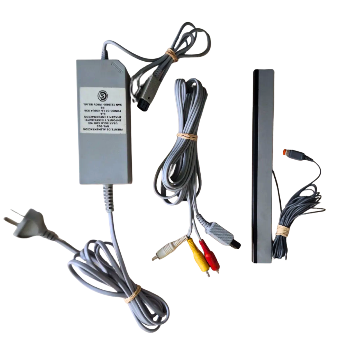 Combo Accesorios Wii Originales Fuente Sensora Cable Av