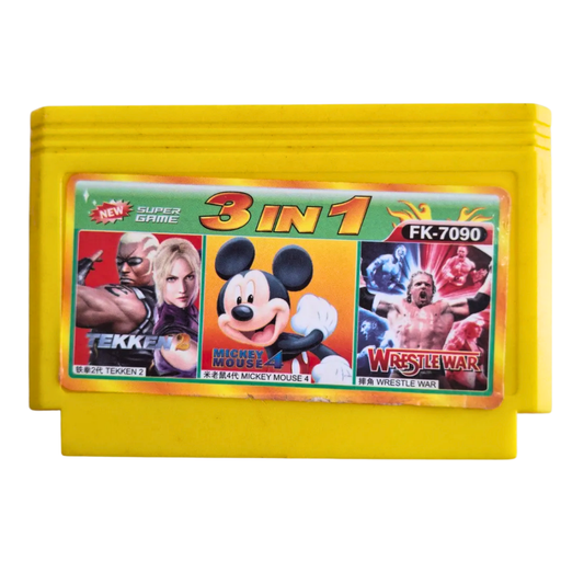 Cartucho 3 En 1 Fk-7090 Super Game Family Compatible Nes