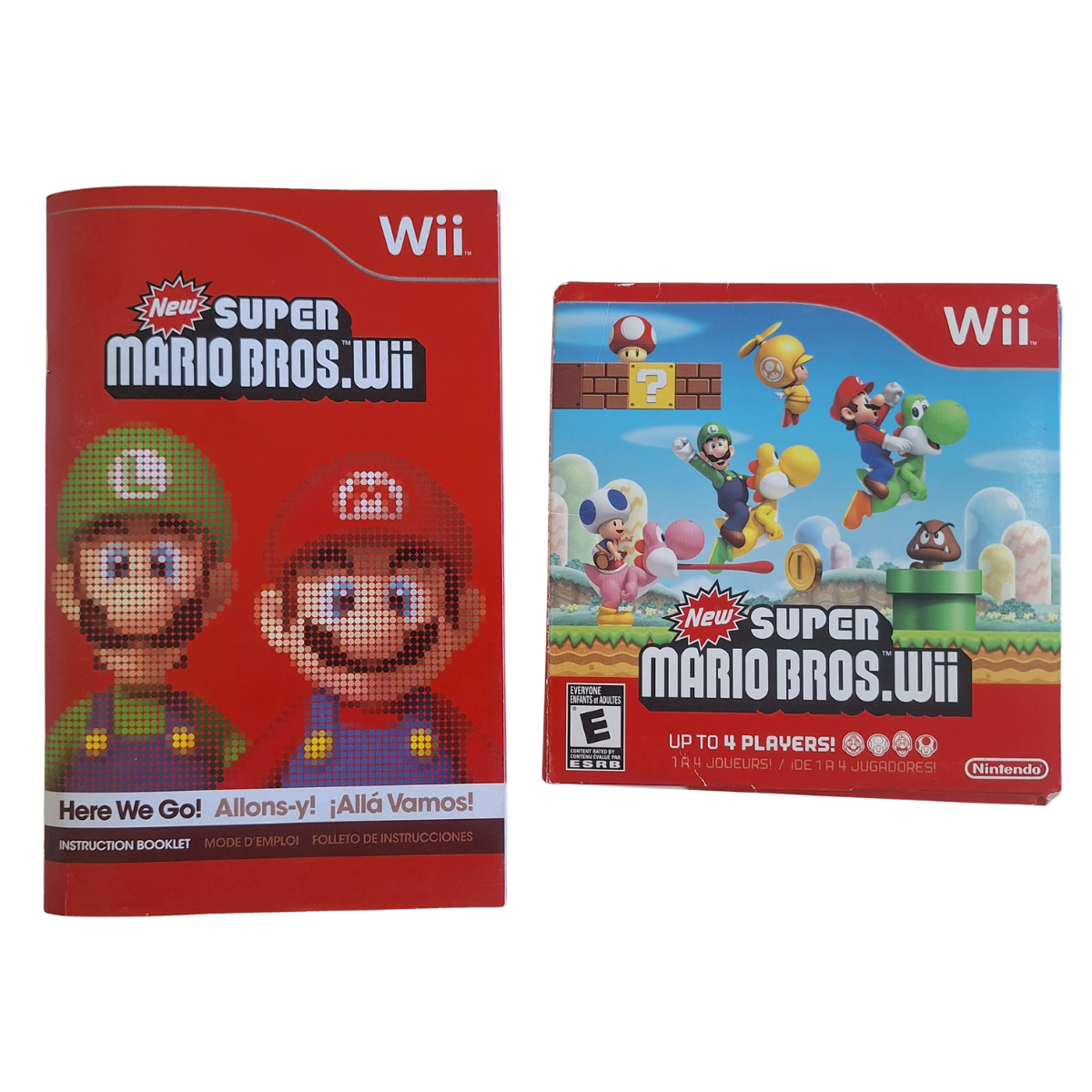 Caja Manual New Super Mario Bros Nintendo Wii Sin Juego