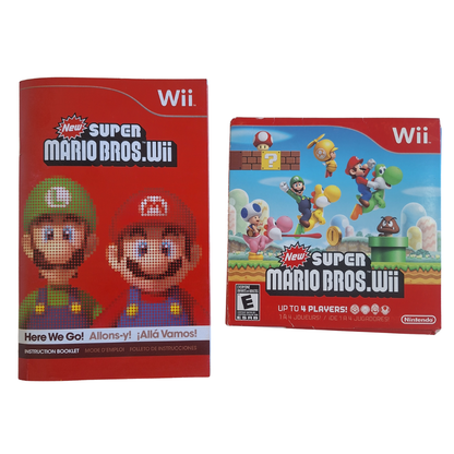 Caja Manual New Super Mario Bros Nintendo Wii Sin Juego
