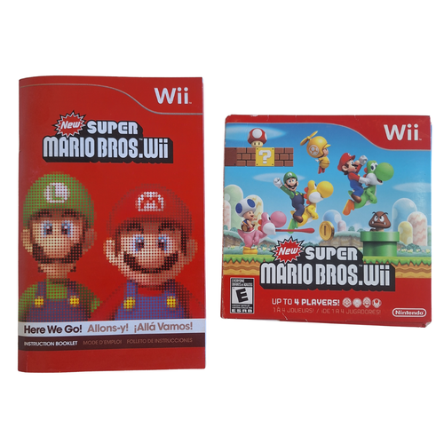 Caja Manual New Super Mario Bros Nintendo Wii Sin Juego