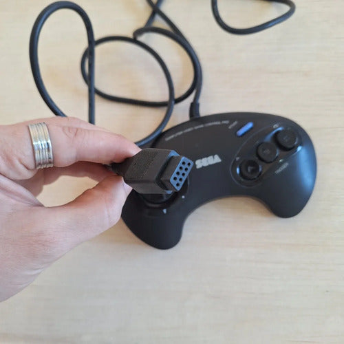 Joystick Sega Genesis Mega Drive Noventero Compatible Negro