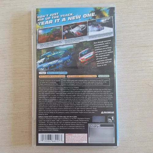 Caja Manual Original Sega Rally Revo Sony Psp Sin Juego