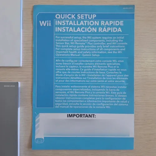 Lote Manuales Nintendo Wii Original X 3 Operations Setup