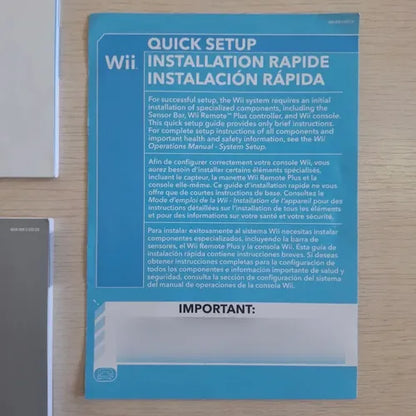 Lote Manuales Nintendo Wii Original X 3 Operations Setup