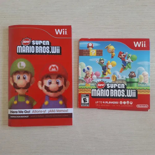 Caja Manual New Super Mario Bros Nintendo Wii Sin Juego