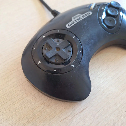 Joystick Sega Genesis Mega Drive 3 Botones Original Negro