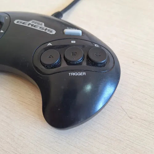 Joystick Sega Genesis Mega Drive 3 Botones Original Negro