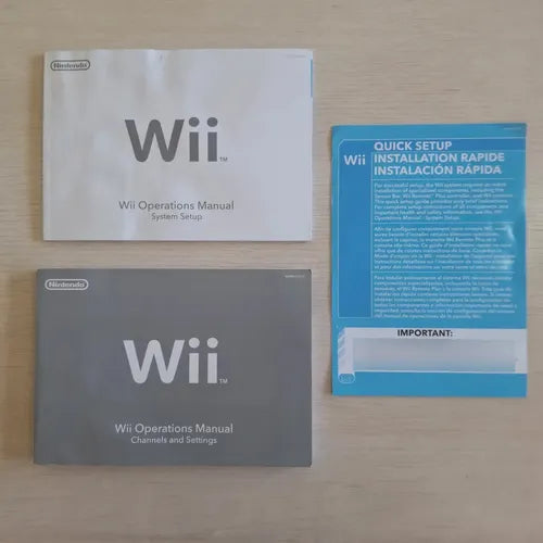 Lote Manuales Nintendo Wii Original X 3 Operations Setup