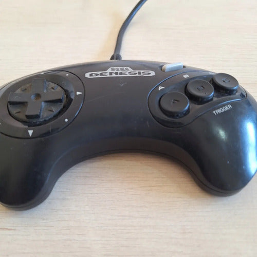Joystick Sega Genesis Mega Drive 3 Botones Original Negro