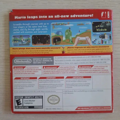 Caja Manual New Super Mario Bros Nintendo Wii Sin Juego
