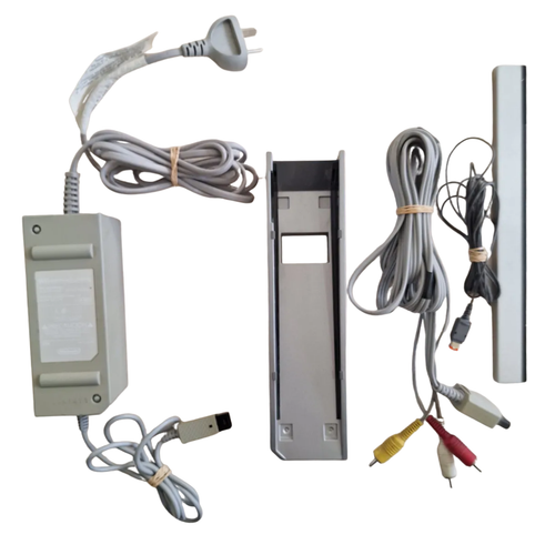 Accesorios Wii Fuente Barra Sensora Cable Av Stand Original