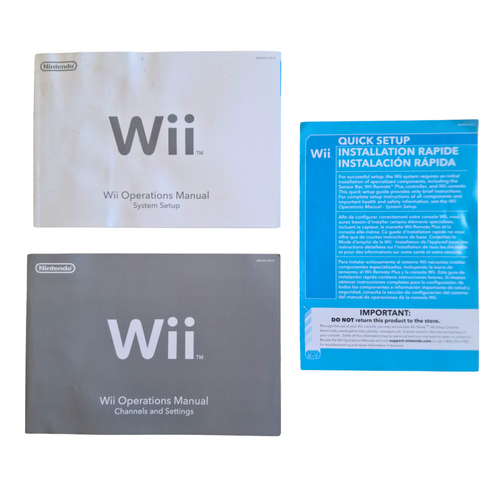 Lote Manuales Nintendo Wii Original X 3 Operations Setup